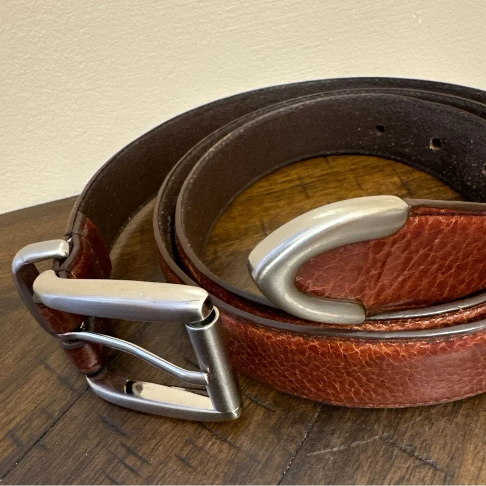 MEN'S‎ DOCKERS LIGHT BROWN GENUINE LEATHER BELT SIZE 45/105cm.